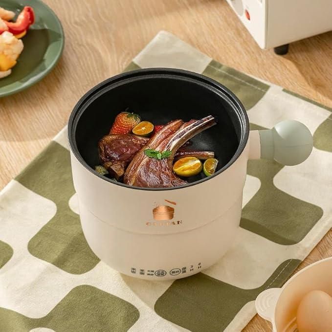 1.8 L Multifunctional Electric Non-Stick Pot With Transparent Lid